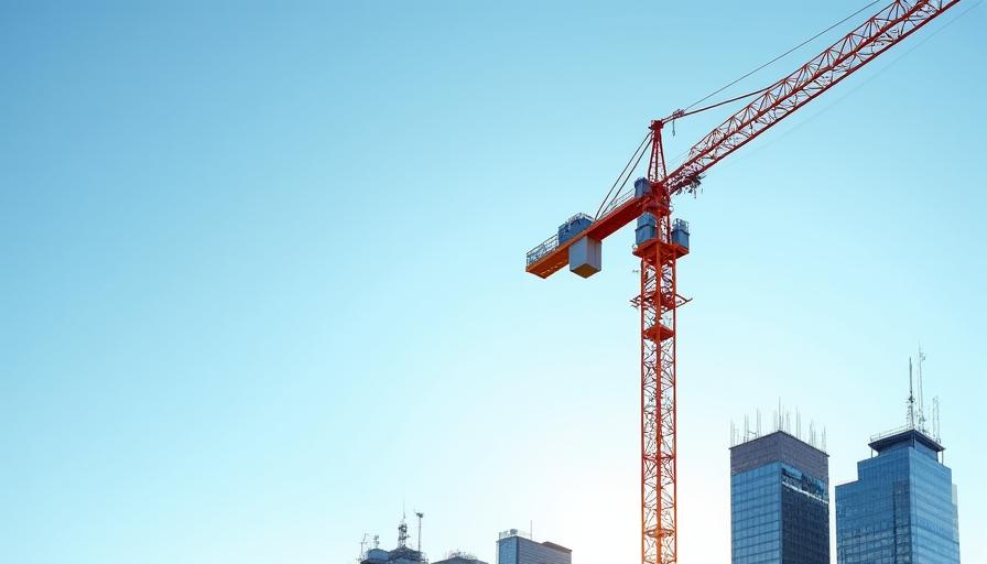 Grúa en construcción urbana